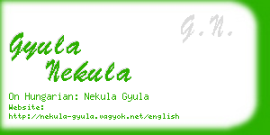 gyula nekula business card